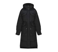 CHDWEY Chaqueta de plumón para Mujer Arrival Autumn Winter Thicken Warm Parka Women Casual Solid Color Big Pocket Loose Long Hooded Coat Jackets Outwear(XL)