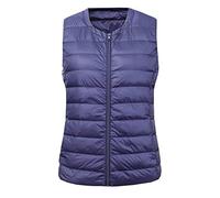 CHDWEY Chaqueta de plumón para Mujer Autumn and Winter Women's Sleeveless Vest Jacket Super Light White Duck Down Vest Women's Short Vest Coat.(Purpie,4XL)