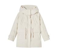 CHDWEY Chaqueta de plumón para Mujer Chaqueta de Plumas para Mujer, Cintura Media, más Delgada, Invierno, Suelta, con Capucha, sólida, Gruesa, Ropa de Invierno, Estilo británico(Khaki,XS)