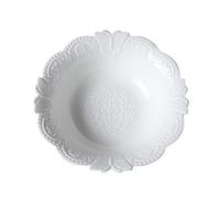 CHDWEY Platos modernos de cerámica hechos a mano con decoración de flores para restaurante occidental, platos de mesa familiar, plato de ensalada de frutas