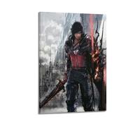 CHDYRNGU Final Fantasy 16 - Póster de videojuegos de Final Fantasy, póster decorativo de lienzo para pared e impresión artística moderna para decoración de dormitorio familiar, 20 x 30 cm