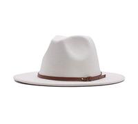 Che Cap Fedora Hebilla Amplia Clásica Sombrero Lana Panamá Mujer Sombrero Cinturón Gorra Gorra de béisbol Camuflaje Niños, Blanco, Talla única