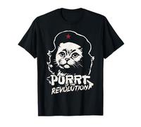Che Guevara Camisa Purrt of the Revolution Funny Rebel Kitty Camiseta