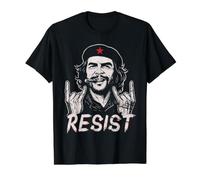 Che Guevara Camiseta Resist Gesto Rock Revolución Rebelde Camiseta gráfica económica, Hombre, Negro, L