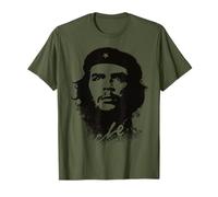 Che Guevara Camiseta Retrato Icono Revolución Cuba Verde Camiseta