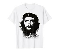 Che Guevara Camiseta Retrato Revolución Cuba Verde Camiseta gráfica económica, Hombre, Blanco, XL