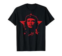 Che Guevara Estrella Roja Revolución Cuba Rebelde Camiseta gráfica económica, Hombre, Negro, L