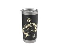 Che Guevara Playing Guitar Ernesto Cuba Cool Retro Vintage Vaso térmico de acero inoxidable de doble pared