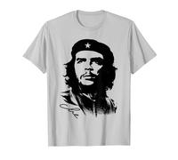 Che Guevara Rebel Cuban Camiseta Guerrilla Revolution Camiseta, Hombre, Plata, XXL
