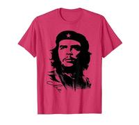 Che Guevara Rebel Cuban Camiseta Guerrilla Revolution Camiseta, Hombre, Rojo Jaspeado, L