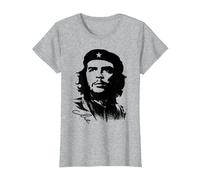 Che Guevara Rebel Cuban Camiseta Guerrilla Revolution Camiseta, Mujer, Gris Jaspeado, L
