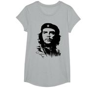 Che Guevara Rebel Cuban Camiseta Guerrilla Revolution Camiseta, Niñas, Gris Jaspeado, M