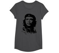 Che Guevara Rebel Cuban Camiseta Guerrilla Revolution Camiseta, Niñas, Jaspeado Oscuro, XS