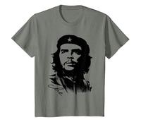 Che Guevara Rebel Cuban Camiseta Guerrilla Revolution Camiseta, Niños, Verde Militar Jaspeado, 10 años