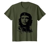 Che Guevara Rebel Cuban Camiseta Guerrilla Revolution Camiseta, Niños, Verde Oliva, 10 años