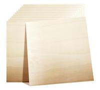 Cheardia Paquete de 12 hojas de tilo de 12 x 12 x 1/16 pulgadas - 1.5 mm de grosor sin terminar con superficies lisas para corte láser, grabado en blanco, quema de madera y proyectos de manualidades