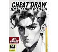 Cheat Draw: Elegant Pencil Portraits: A 20% Opacity Sketchbook for Portrait Tracing, Mastery & Practice - 80 Premium Sheets