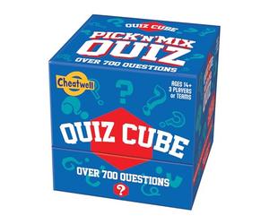 Cheatwell Games Quiz Cube Pick n Mix Quiz | Juego de Preguntas con 744 Preguntas Que Cubren 10 Temas Diferentes, Azul