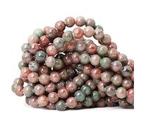 CHEAVIAN 45 cuentas redondas sueltas de granate Kashgar natural de 8 mm para hacer joyas, 1 hebra de 15 pulgadas