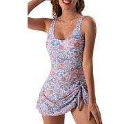 CheChury Bañadores Mujer Reductores Barriga Bañadores con Falda Traje de Baño Una Pieza Mujer Natacion Bañador Push Up con Relleno Talla Grande Bañador Reductor Vientre Plano Ropa de Baño Cintura Alta