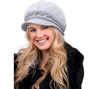 CheChury Boina de Punto Elegante Francesa Lana Vintage Sombrero de Mujer Fiesta Invierno Clásico Caliente Beret Francés Angola Casquete