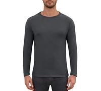 CheChury Camiseta Manga Larga Hombre Camiseta Térmica Hombre Cuello Redondo Ropa Interior Invierno Otoño Slim Fit Camisetas Basicas Top Ajustado Transpirable Ligero Camiseta Interior Termica Elastico