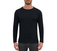 CheChury Camiseta Manga Larga Hombre Camiseta Térmica Hombre Cuello Redondo Ropa Interior Invierno Otoño Slim Fit Camisetas Basicas Top Ajustado Transpirable Ligero Camiseta Interior Termica Elastico
