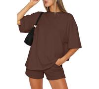 CheChury Conjunto Chandal Mujer Verano Chándal Completo 2 Piezas Camiseta Manga Corta Pantalón Corto Deportivo Casual Traje Deportivo Elegante Fitness Running Jogging Ropa Deportiva Mujer