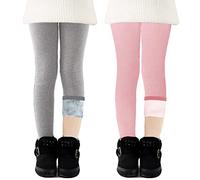 CheChury Leggings Niñas Térmico Pantalones Forros Polar Leggings Fleece Niñas Leggins Térmicos Pantalón Algodón Cálido Leggings Invierno Niñas Pantalones Largos Terciopelo Pantalones Bordados Niñas