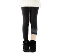 CheChury Leggings Térmicos Niñas - Pantalones Forros Polar Fleece - Leggins Algodón Cálido Invierno - Pantalones Largos Terciopelo Bordados