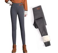 CheChury Leggins para Mujer Invierno Mallas de Deporte Cálido Térmico Leggings Pantalones Winter Thick Warm Fleece Lined Pantalones Deportivos Elásticos Cintura Alta para Reducir Vientre