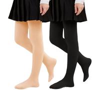 CheChury Medias Niñas Invierno Medias Termicas Opacas Media Forro Polar Niñas Media Warm Color Carne Mallas Térmicas Elásticas Doble Forro Leggings Cintura Alta Sin Costura Leotardos de Ballet Niña