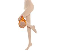 CheChury Medias Térmicas Mujer Fleece Panti Medias Con Forro Polar Invierno Medias De Algodón Forradas Mallas Gruesas Lana Térmica Elástica con Doble Forro Invierno Terciopelo Elástico Cintura Alta