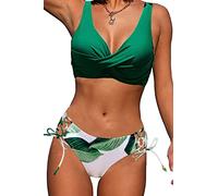 CheChury Mujer Conjunto de Bikini Trajes de Baño Bañador Atractivo de Dos Piezas con Impresión con Relleno Bikini para Mujer brasileo Ropa de Playa