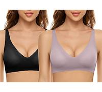 CheChury Mujer Sujetadores sin Costuras Push Up Básico Sujetadores Deportivos Transpirables Diario Ropa Interior Acolchado Fitness Yoga Sujetador Elástico de 1/2 Piezas