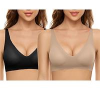 CheChury Mujer Sujetadores sin Costuras Push Up Básico Sujetadores Deportivos Transpirables Diario Ropa Interior Acolchado Fitness Yoga Sujetador Elástico de 1/2 Piezas