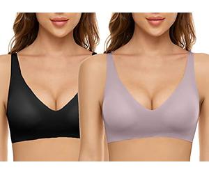 CheChury Mujer Sujetadores sin Costuras Push Up Básico Sujetadores Deportivos Transpirables Diario Ropa Interior Acolchado Fitness Yoga Sujetador Elástico de 1/2 Piezas