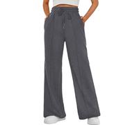 CheChury Pantalon Chandal Mujer Anchos Pantalon Deporte de Jogger Pantalones Elásticos de Cintura Alta Cordón y Bolsillos Suaves Ligeros Pantalón de Yoga Pantalones de Entrenar Moda Streetwear