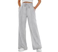 CheChury Pantalon Chandal Mujer Anchos Pantalon Deporte de Jogger Pantalones Elásticos de Cintura Alta Cordón y Bolsillos Suaves Ligeros Pantalón de Yoga Pantalones de Entrenar Moda Streetwear