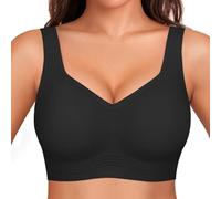 CheChury Sujetador Mujer Sujetadores sin Costuras Bralette sin Aros Bra Básico Push Up Sujetadores Cuello V Sujetador Sin Aro Bralette Básicos Comodos Acolchado Mujer Comodos Bra