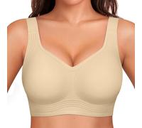 CheChury Sujetador Mujer Sujetadores sin Costuras Bralette sin Aros Bra Básico Push Up Sujetadores Cuello V Sujetador Sin Aro Bralette Básicos Comodos Acolchado Mujer Comodos Bra