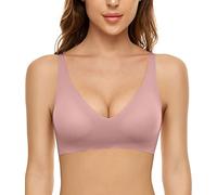 CheChury Sujetador Mujer Sujetadores sin Costuras Bralette sin Aros Bra Básico Push Up Sujetadores Transpirables Sujetador Comodos con Cuello en V Interior con Tirantes Elásticos