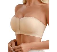 CheChury Sujetador sin Tirantes sin Aros Bandeau Top Push up para Mujer Comodos Sujetadores Tallas Grandes Multifunción Ajustables Bralette Invisible Reductor Costuras Básico Soporte Antideslizante