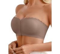 CheChury Sujetador sin Tirantes sin Aros Bandeau Top Push up para Mujer Comodos Sujetadores Tallas Grandes Multifunción Ajustables Bralette Invisible Reductor Costuras Básico Soporte Antideslizante