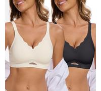 CheChury Sujetadores sin Costuras Sujetador Básico Mujer sin Aros Cómodo Suave Sujetador Ajustable Push Up Comodos Sujetador Deportivo Elástico Sujetador Sujetador Sin Aro Bralette Acolchado