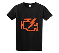 Check Engine Light Funny Automotive Mechanic JDM Car Men T-Shirt Black Unisex Tops Casual tee L