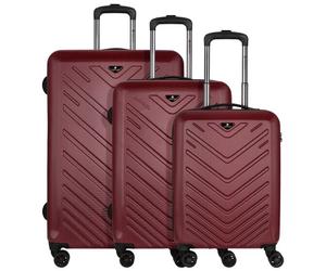 Check.In Juego de maletas Milán de 4 ruedas 3pcs. rojo