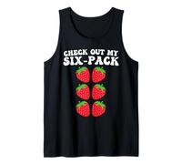 Check out My Six Pack Strawberry Funny Cute Fruit Phrase Camiseta sin Mangas