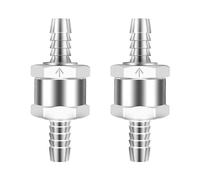 Check Valve 2 Pieces 8mm Aluminum Alloy Fuel Valve One Way Check Valve for Gasoline Diesel Carburetor