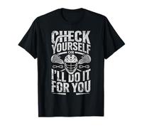 Check Yourself Or I'Ll Do It For You Lacrosse Puns ||- Camiseta